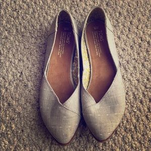 Gray Polka Dot TOMS Flats
